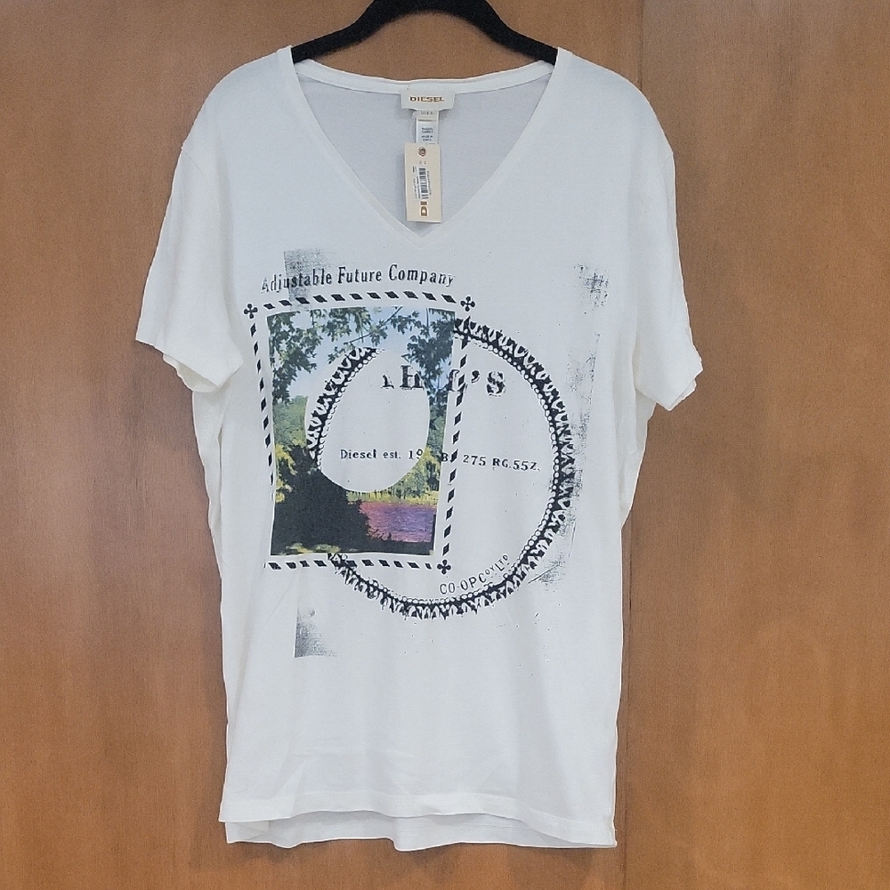 Diesel Graphic Short Sleeve T-Shirt, XL
